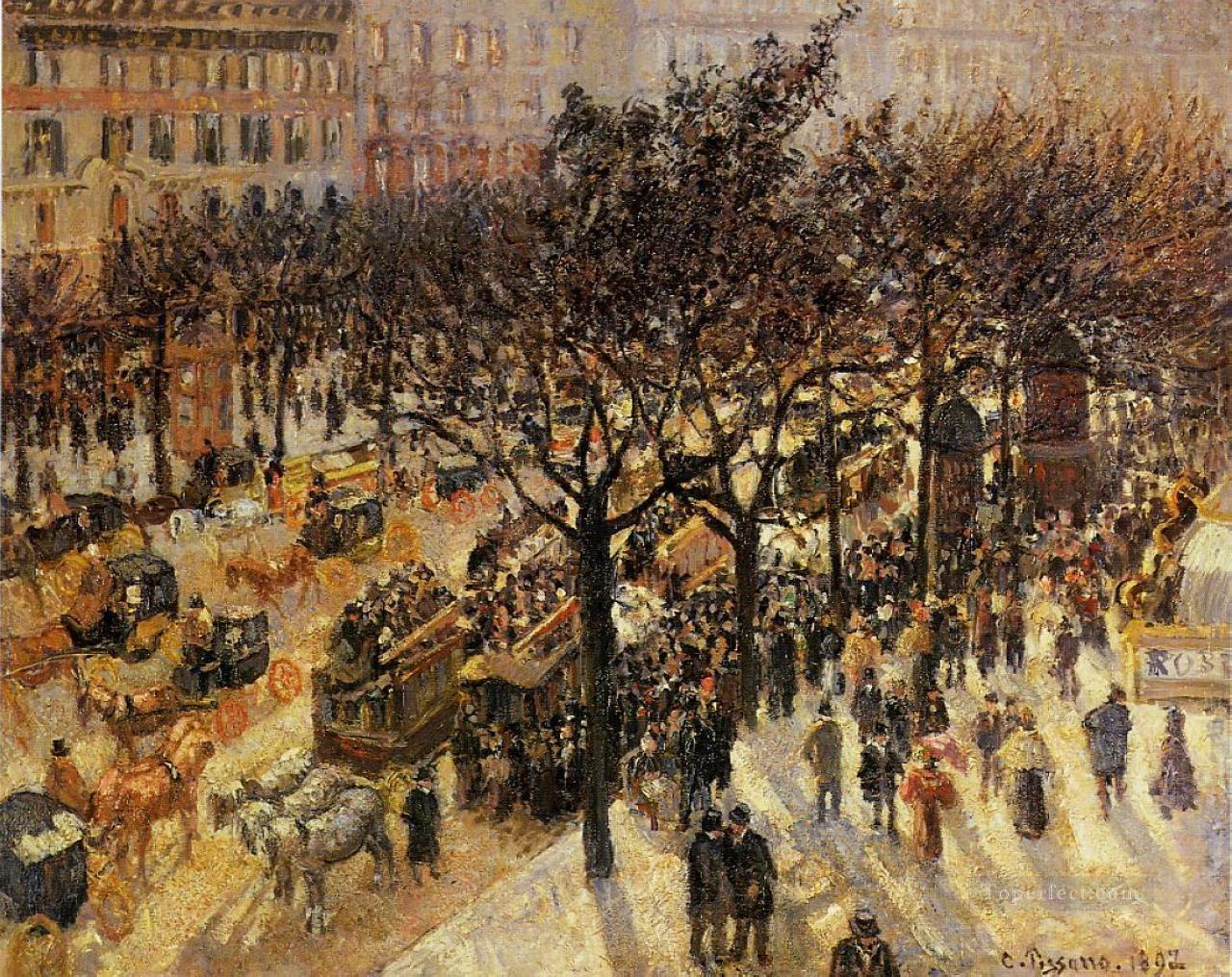 boulevard des italiens afternoon 1897 Camille Pissarro Parisian Oil Paintings
